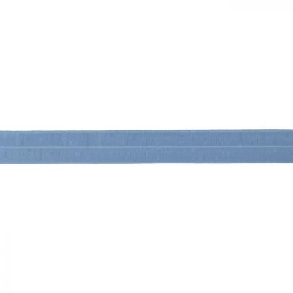 Elastisches Schrägband Breite 20 mm - Mittelblau matt